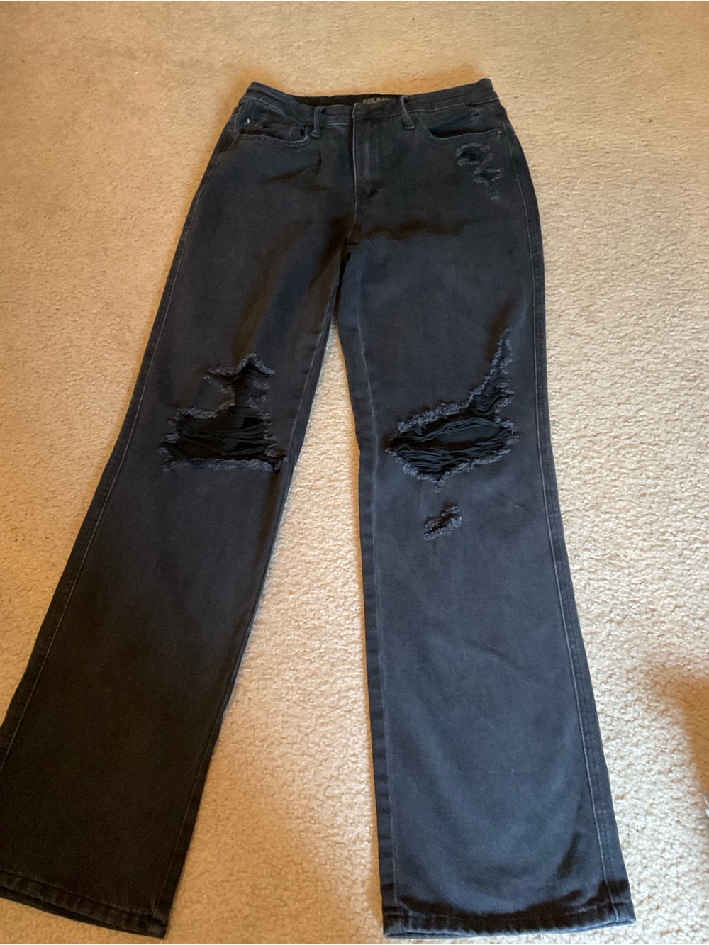 Judy Blue Black Distressed Jeans. Sz. 9/29